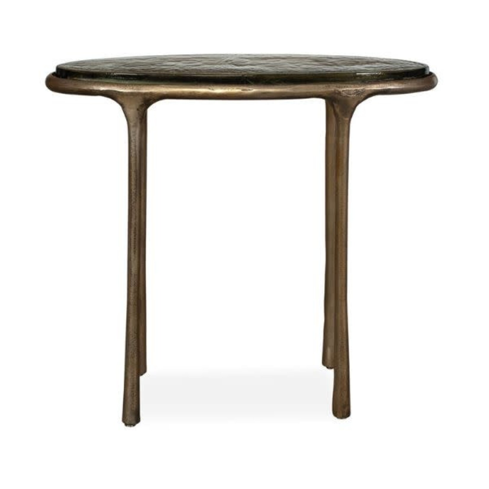 Ata Accent Table, Brass, 24 X 22 X 9 in.
