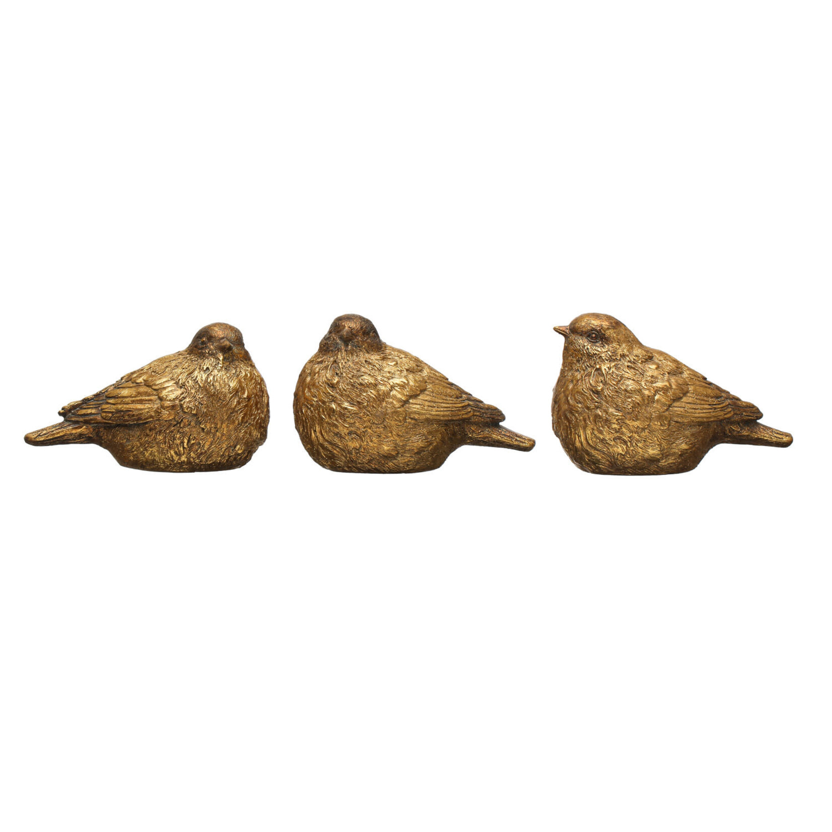 Resin Bird, Gold, 3.5 in., Assorted