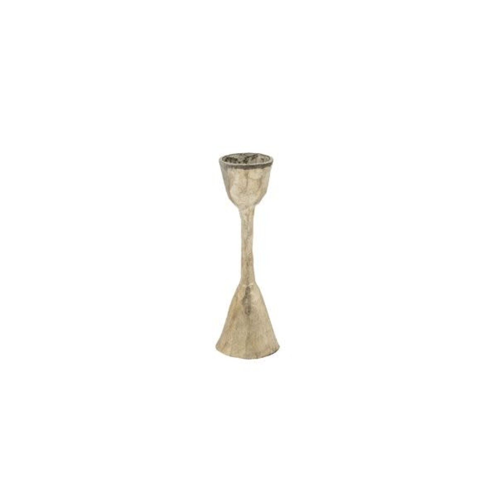 Hand-Forged Metal Taper Holder, Antique Silver, 5 in.