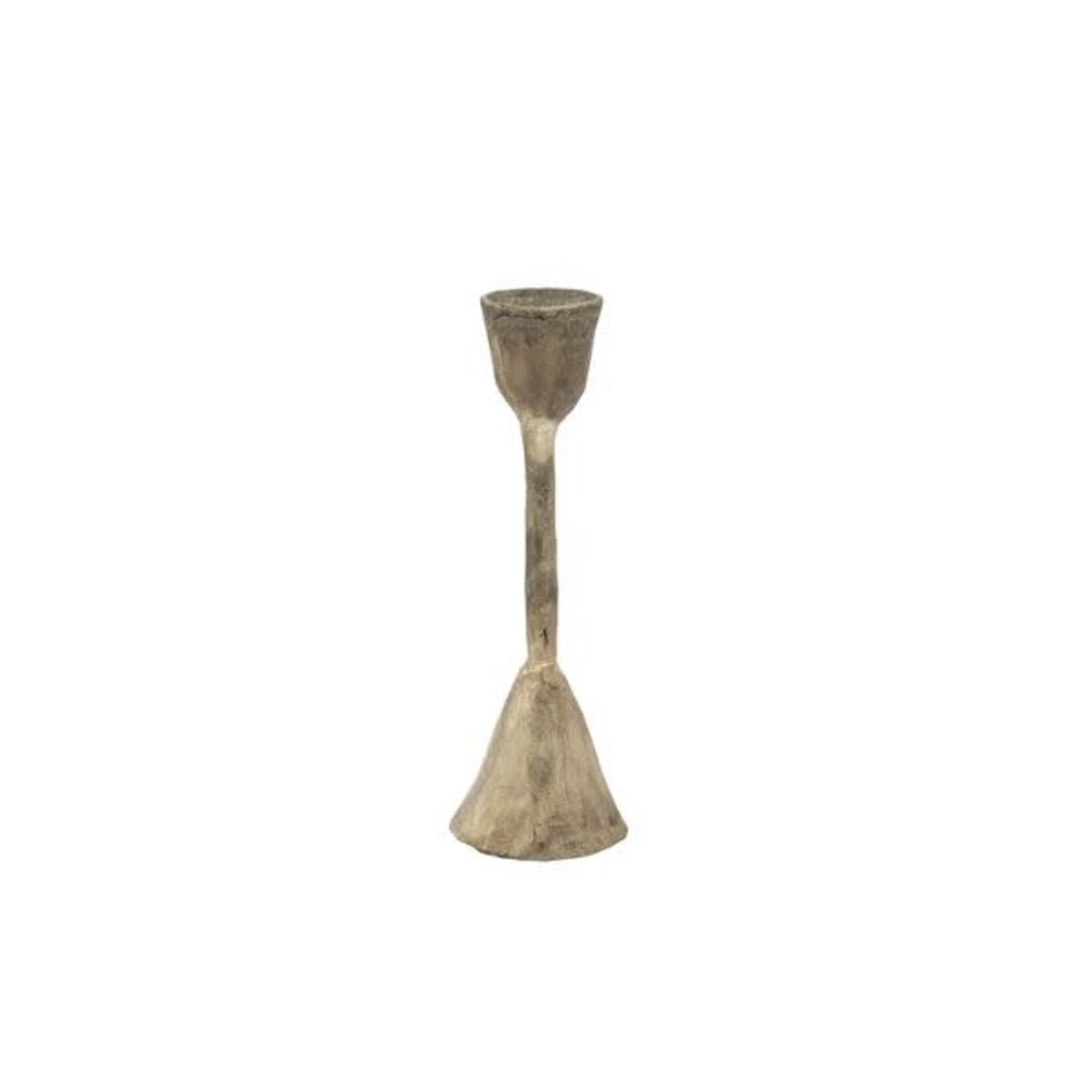 Hand-Forged Metal Taper Holder, Antique Silver, 6 in.