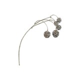 Faux Pod Spray with Glitter, Silver, 25.5 in.