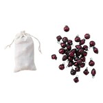 Embossed Mercury Glass Ornaments, Burgundy, Set of 36