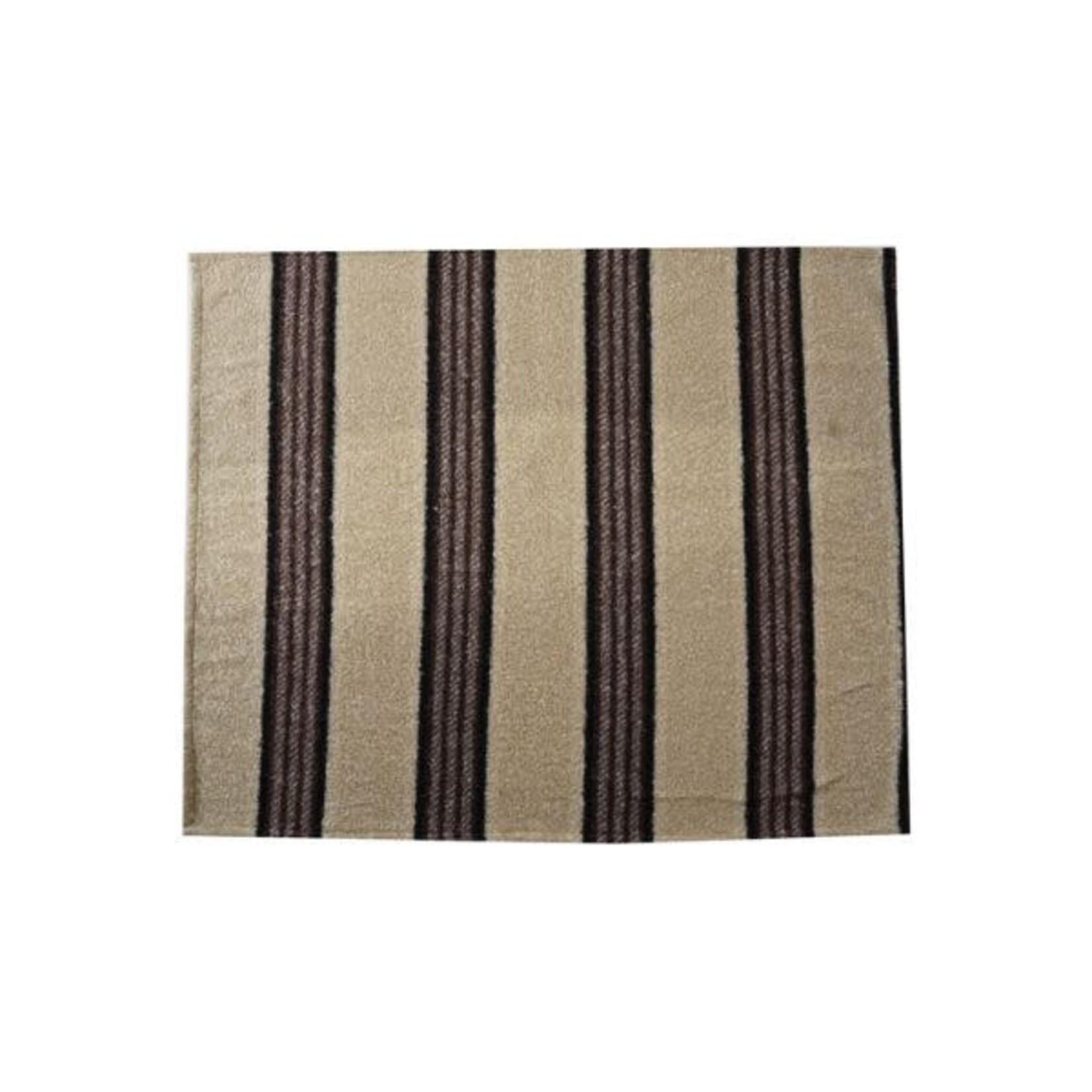 Sherpa Throw with Stripes, Black & Grey, 60 X 50 in.