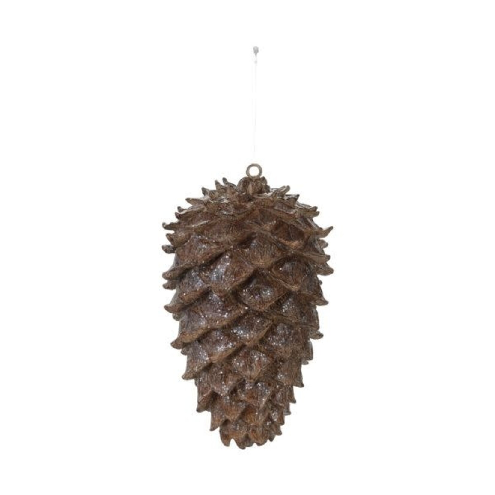 Glitter Pinecone, Brown, 5 X 8.5 in.
