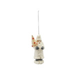 Belsnickel Ornament w/ Sisal Bottle Brush Tree, 5in.