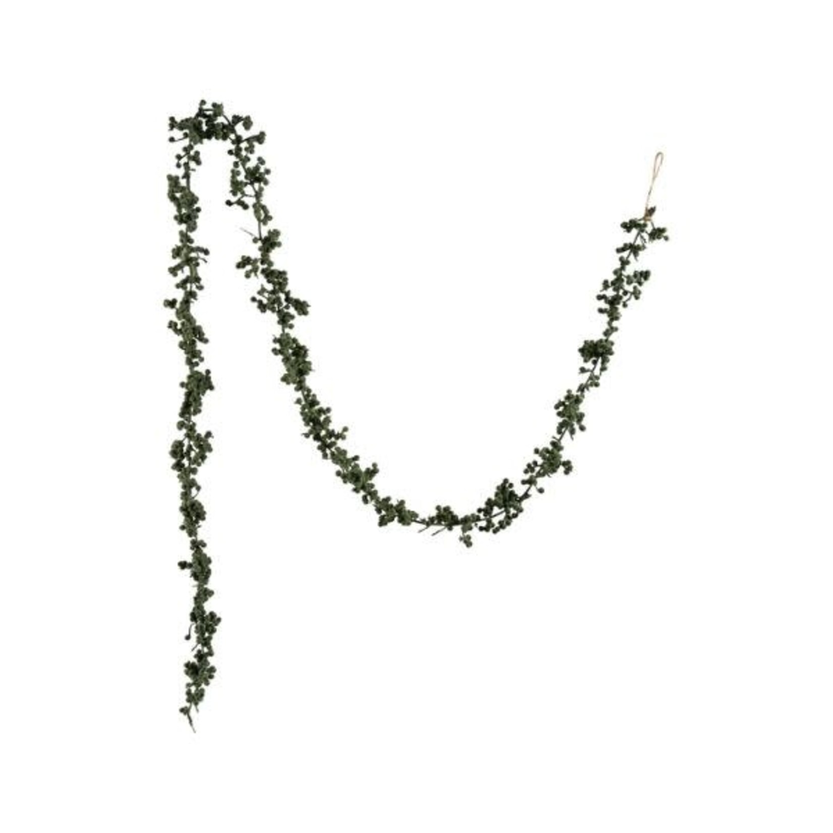 Flocked Foam Ball Garland, Green, 72 in.