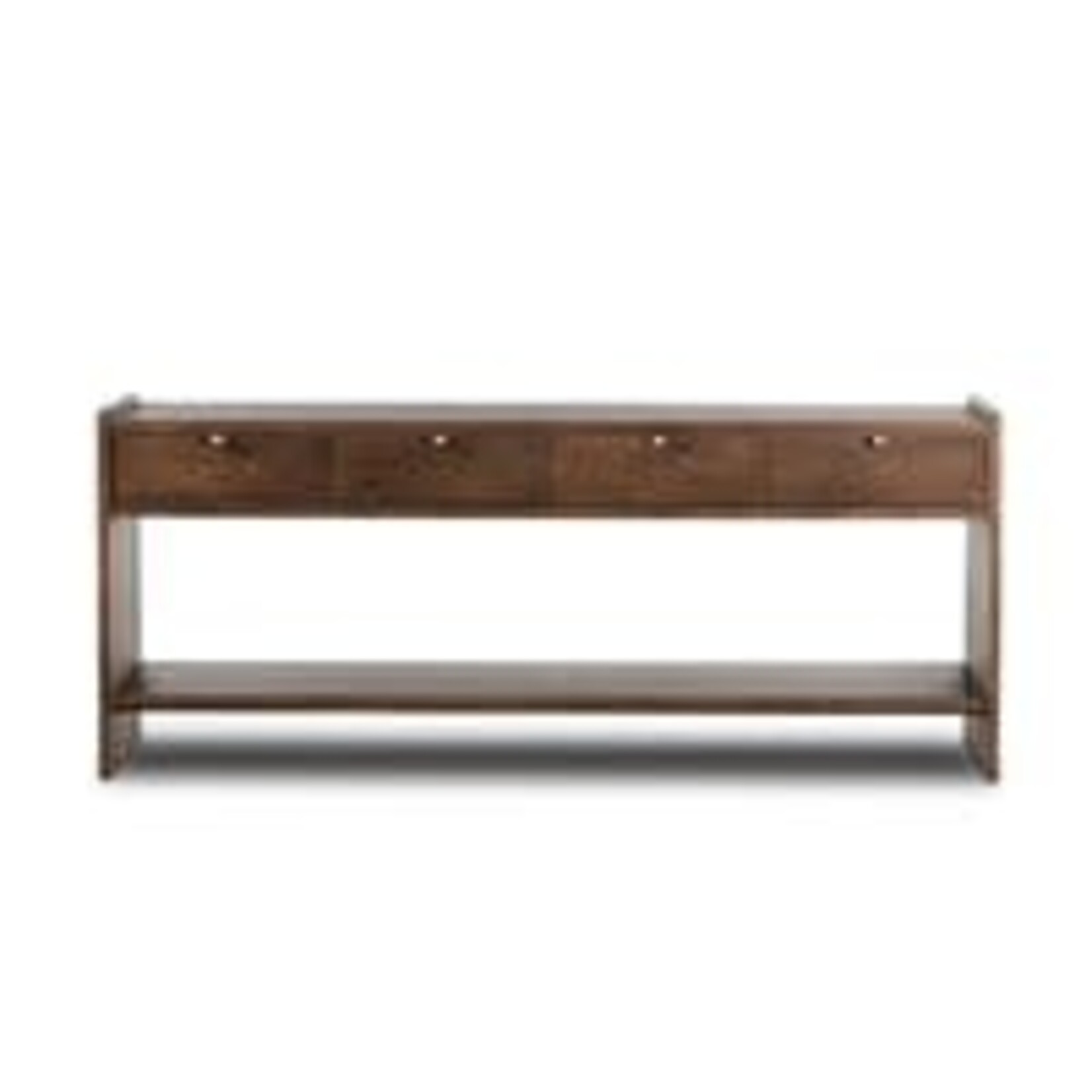 Etro Console Table Tawny Pine Natural Leather, 78.00"w x 20.00"d x 32.00"h