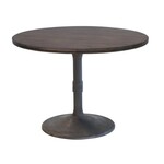 Sadie Dining Table Java Top and Iron Base, 42 in.