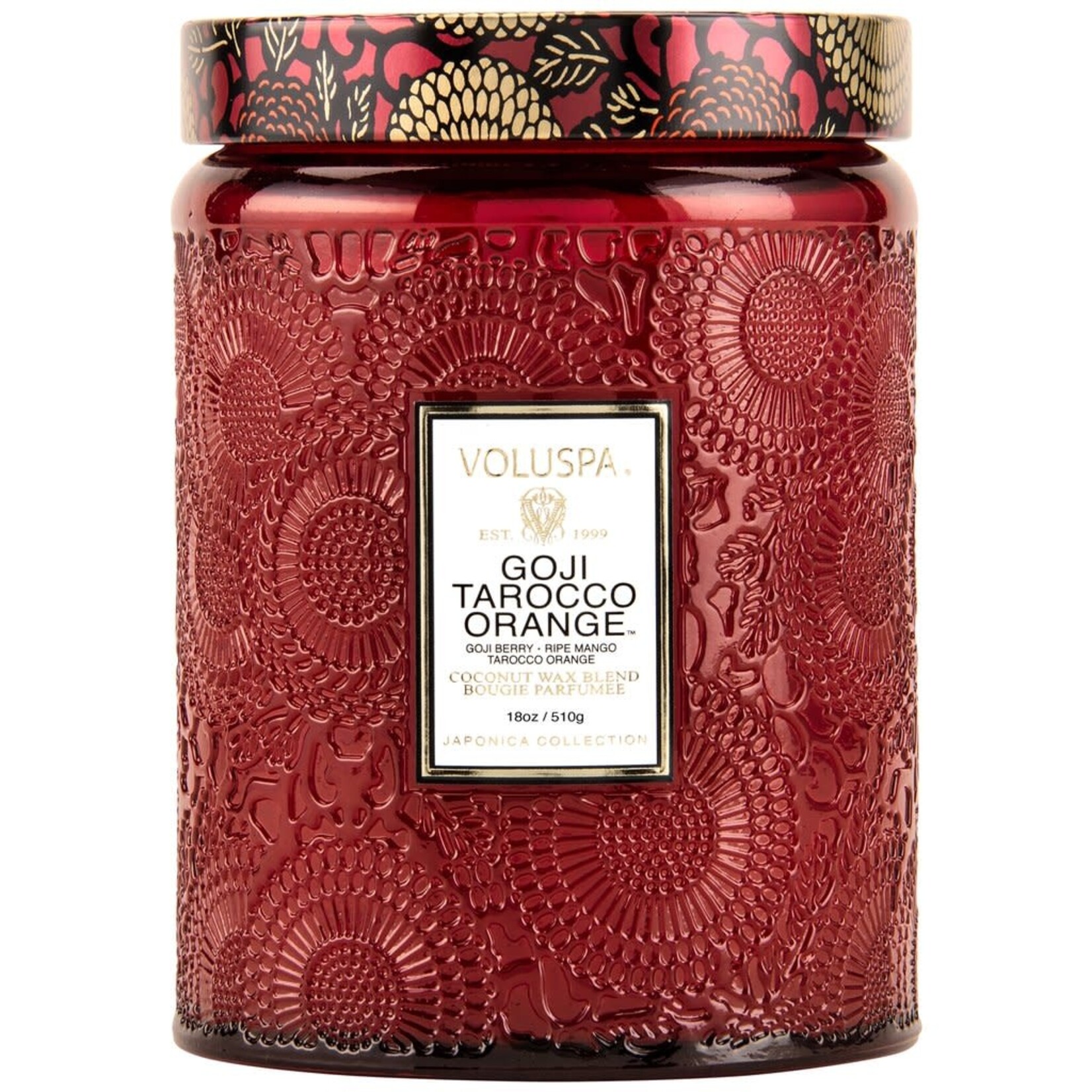 Voluspa Goji & Tarocco Orange, Large Glass Jar Candle, 18 oz.