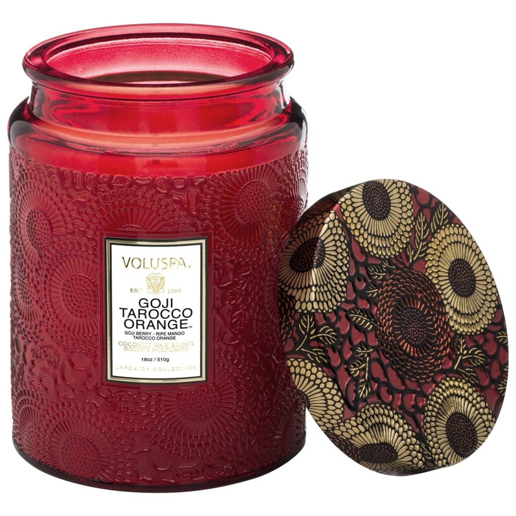 Voluspa Goji & Tarocco Orange, Large Glass Jar Candle, 18 oz.