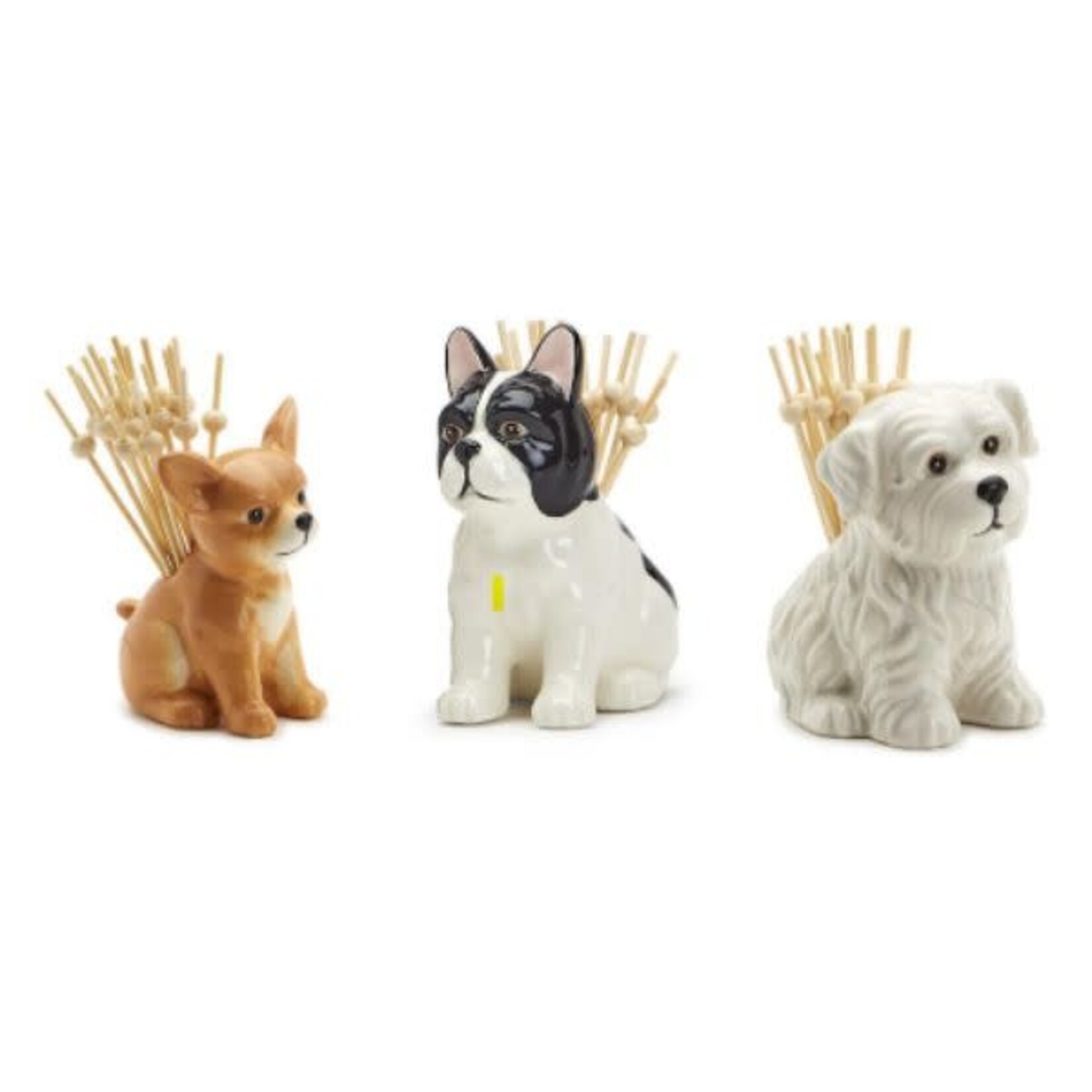 Ceramic Dog Toothpick Holder, Assorted, 3.5 in.