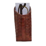 Chestnut Woven Leather Eyeglass Accessory Holder, 3 X 6.25 in.