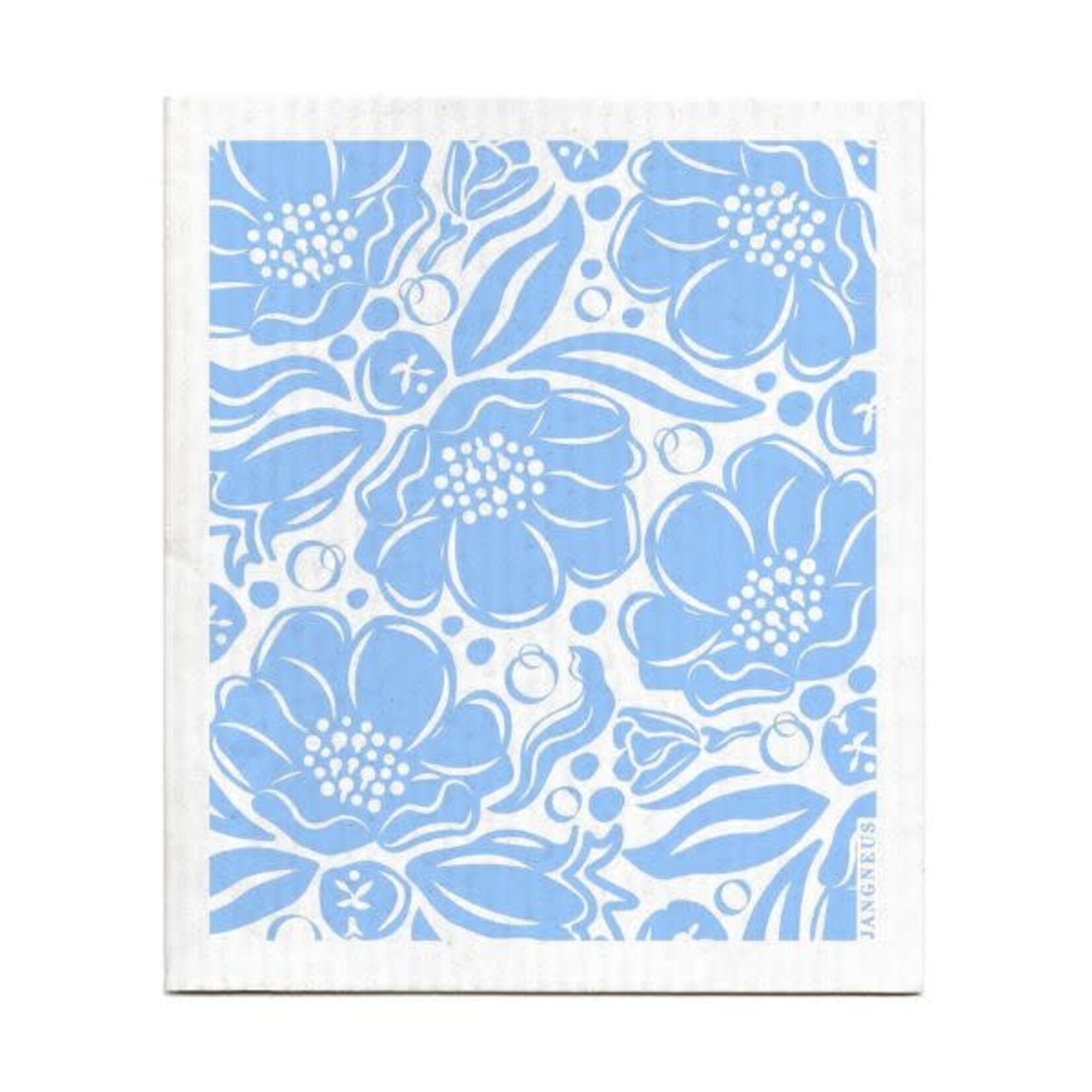 Swedish Dishcloth, Botanical Design, Flora Blue
