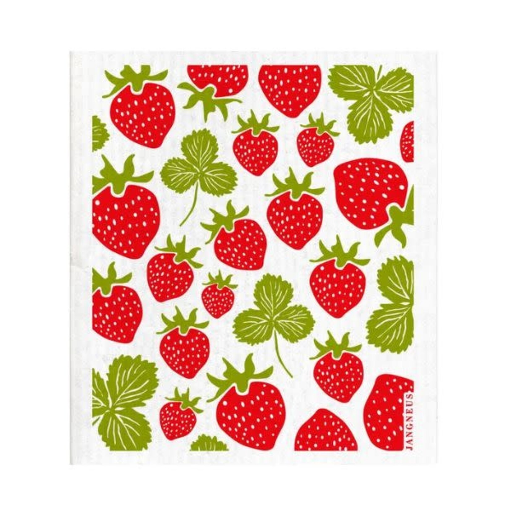 Swedish Dishcloth, Strawberries, Red