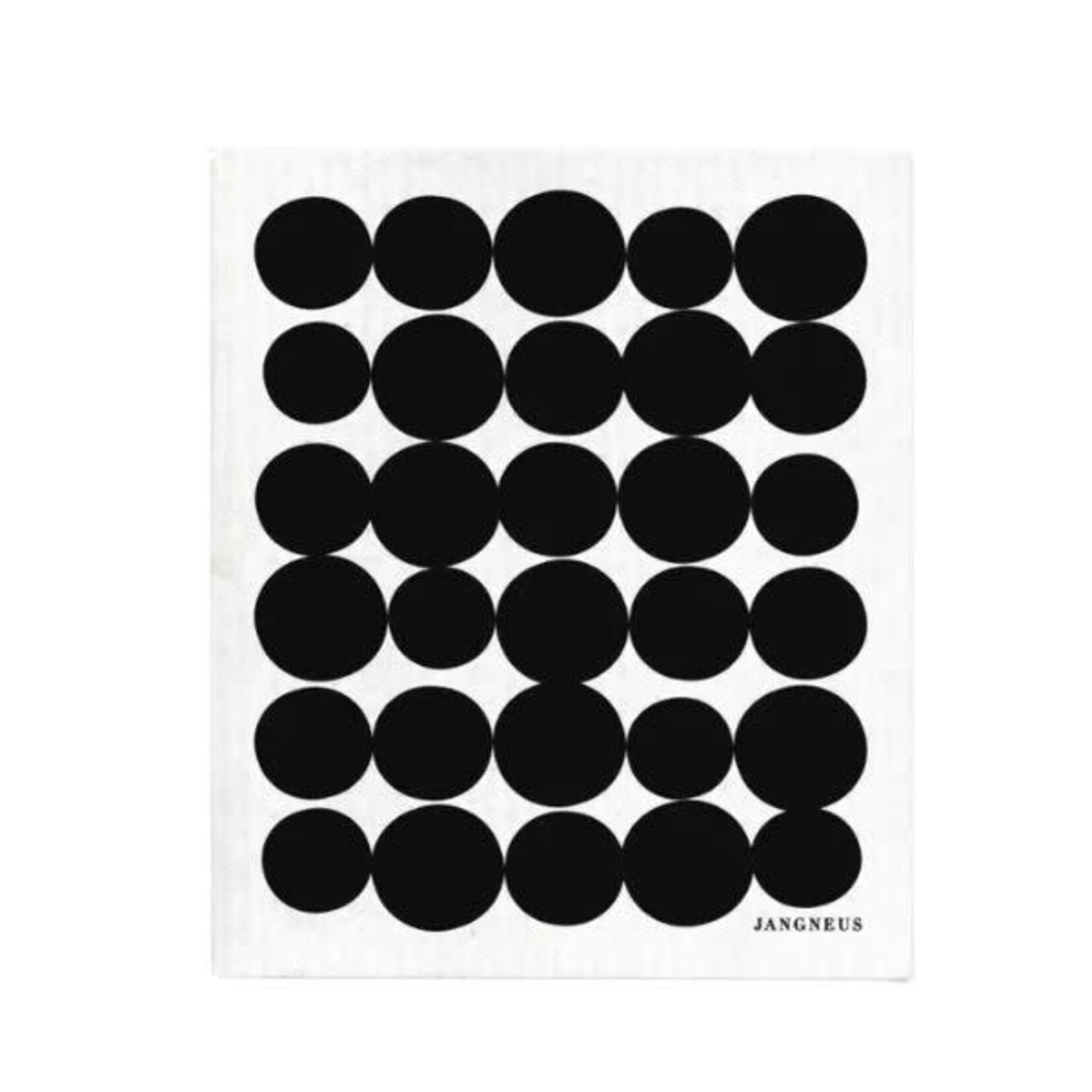 Swedish Dishcloth, Spots, Black