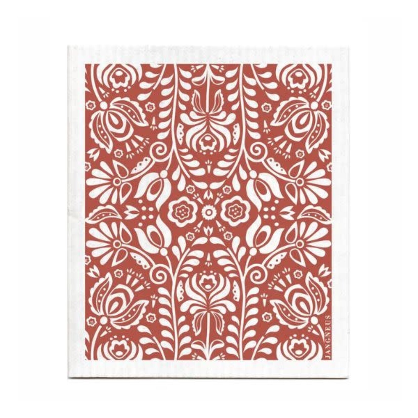 Swedish Dishcloth, Scandi Bloom, Swedish Red