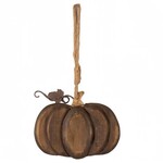 Wooden Hanging Pumpkin Medallion, 15.5 in.