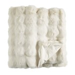 Fur Throw, Bubble Faux, Ivory, 50 X 60 in.