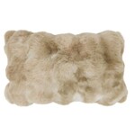 Fur Pillow, Bubble Faux, Down Filled, Natural, 12 X 20 in.