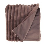 Fur Throw, Faux Rabbit, Brown, 50 X 60 in.