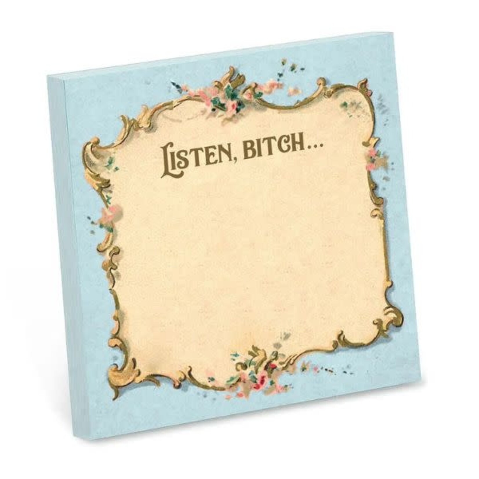 Bad Betty Greeting Co. Sticky Note Pad, Listen Bitch