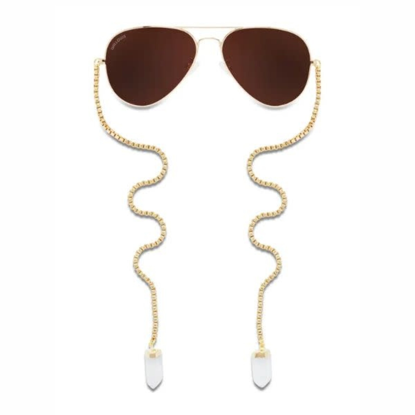 Willows Amelia Sunglasses, Clear Quartz, 7 X 4 X 3 in