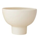 Jungle Club Ceramic Crosby Compote, Vintage White, 6 in.