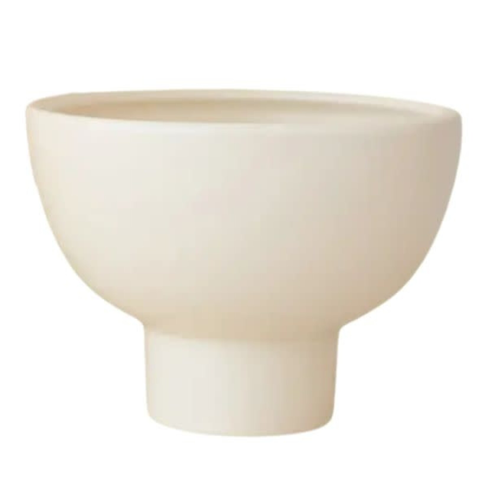 Jungle Club Ceramic Crosby Compote, Vintage White, 6 in.
