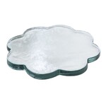 Pressed Glass Scalloped Cheese/Serving Board, 10.25 in.