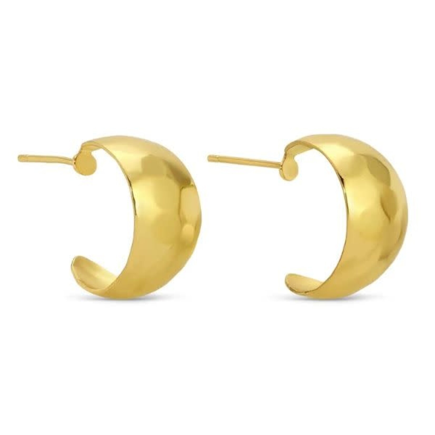 Splendid Iris Textured Wide Rounded Hoops, Gold, 73 in.