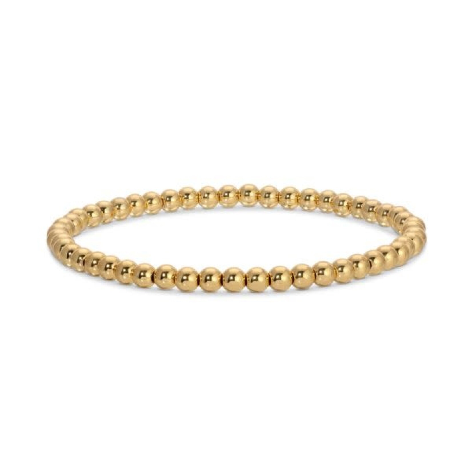 Splendid Iris Stretch Bead Bracelet, 4mm, Gold