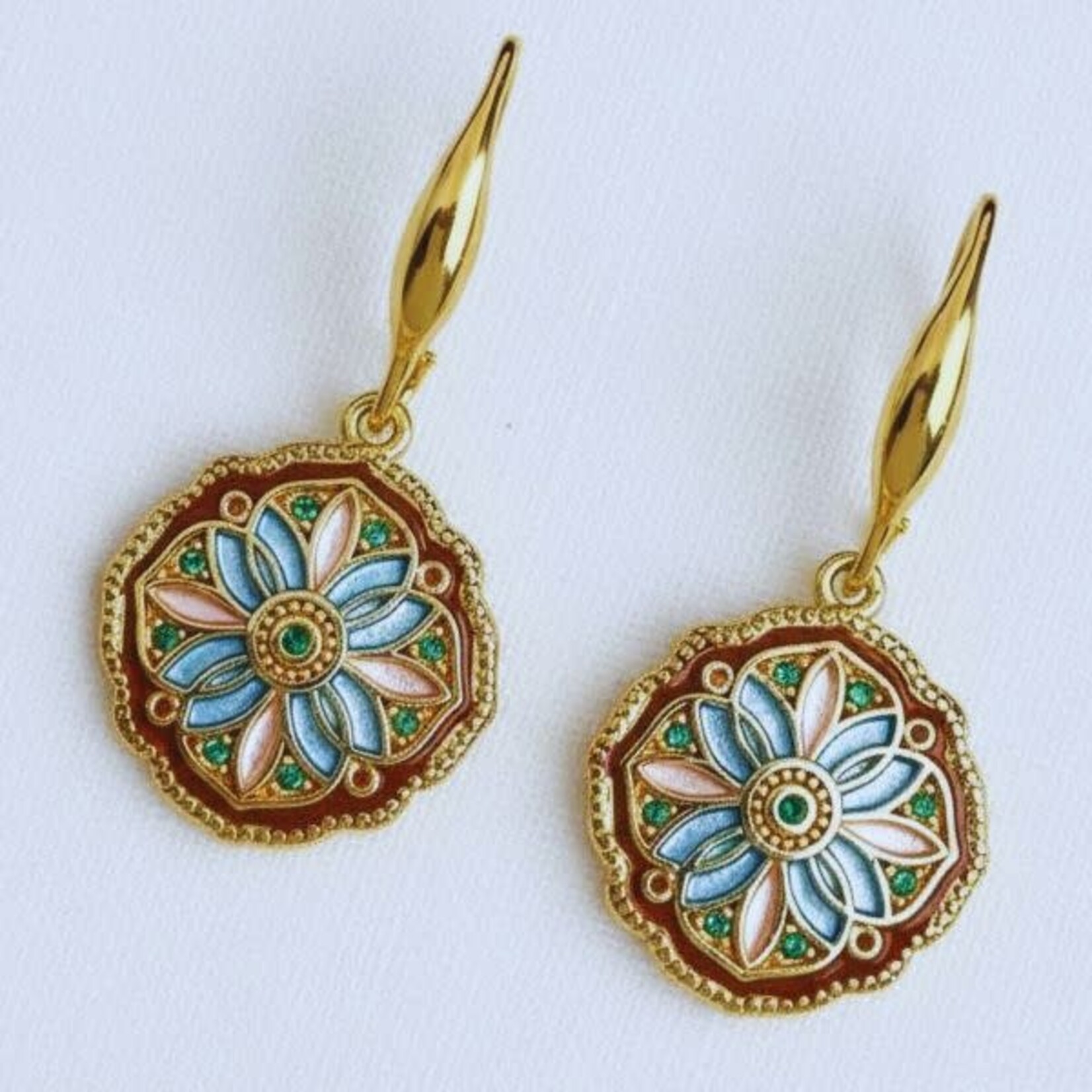 Ellemadera Enamel Drip Art Dangle Earrings, 2 in.