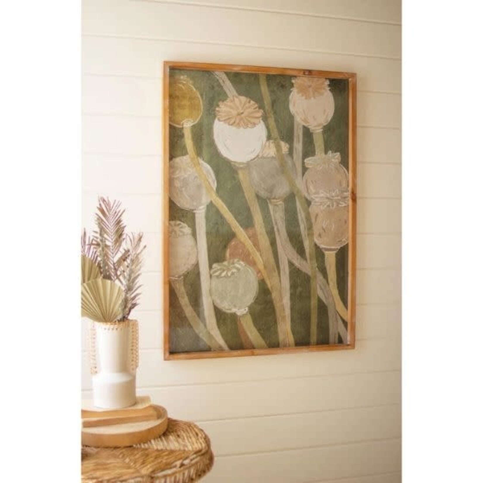 Poppy Print, Green, 27.5 X 39.5 in.