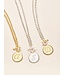 Toggle Sorority Gal Initial Necklaces Two-Tone B