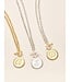 Toggle Sorority Gal Initial Necklaces Two-Tone F