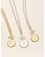 John Wind Toggle Sorority Gal Initial Necklaces Two-Tone K