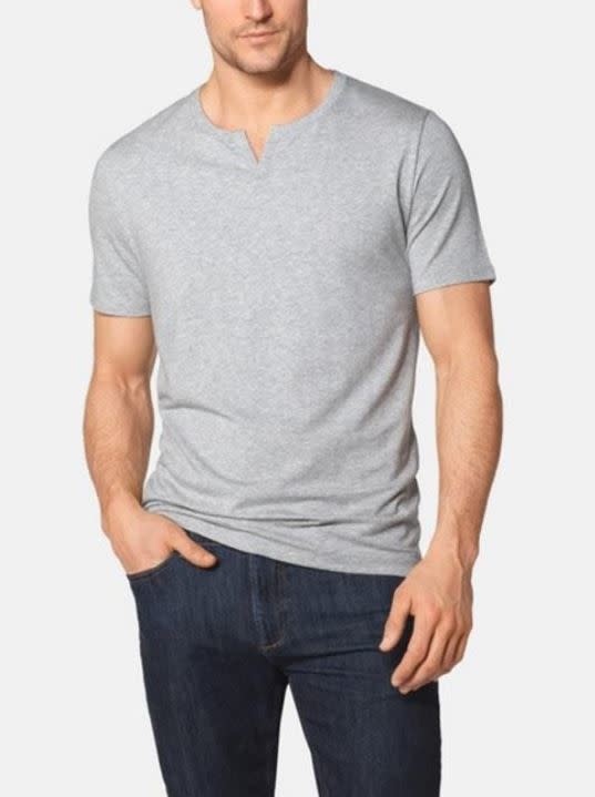 Tommy John Men's Second Skin Moroccan Tee Grey Heather Large