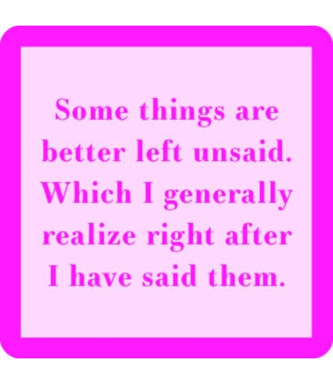 Left Unsaid Coaster