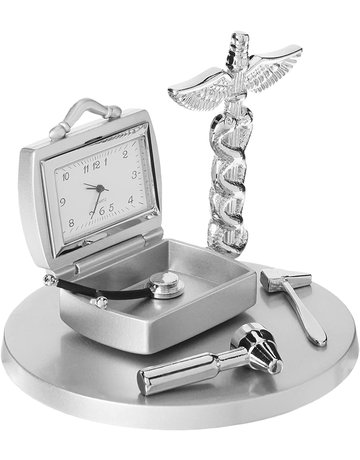 Sanis Silver Doctor's Desk Clock