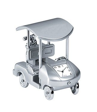 Silver Golf Cart Clock