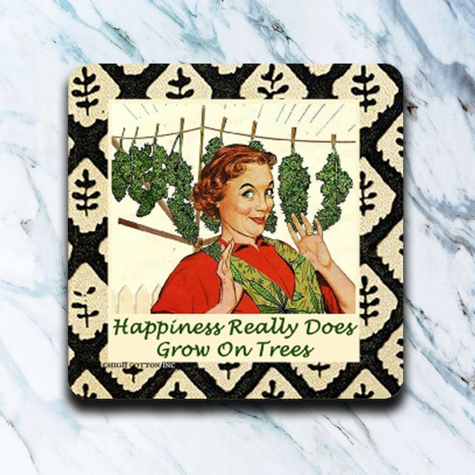 High Cotton Happiness Grows Trees Coaster