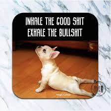 High Cotton Inhale Exhale Yoga Dog Coaster