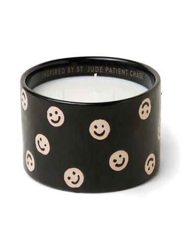 Paddywax Giveback St. Jude 11oz Black Smiley Faces Candle