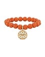 Rustic Cuff Emerson Shamballa Beaded Bracelet- Orange