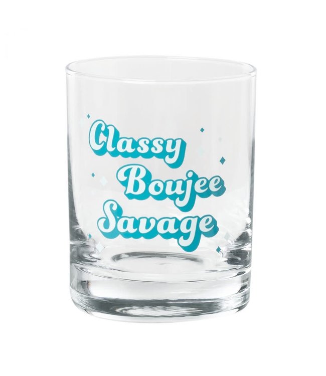 Classy Boujee Savage Rocks Glass