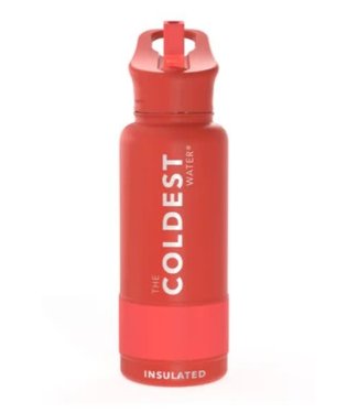 32oz Sports Water Bottle- Crimson Red