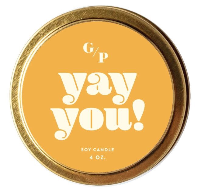 GP Candle Co Yay You! 4oz Just Because Candle Tin