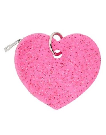 Oventure Tickled Pink Confetti Silicone Heart Pouch