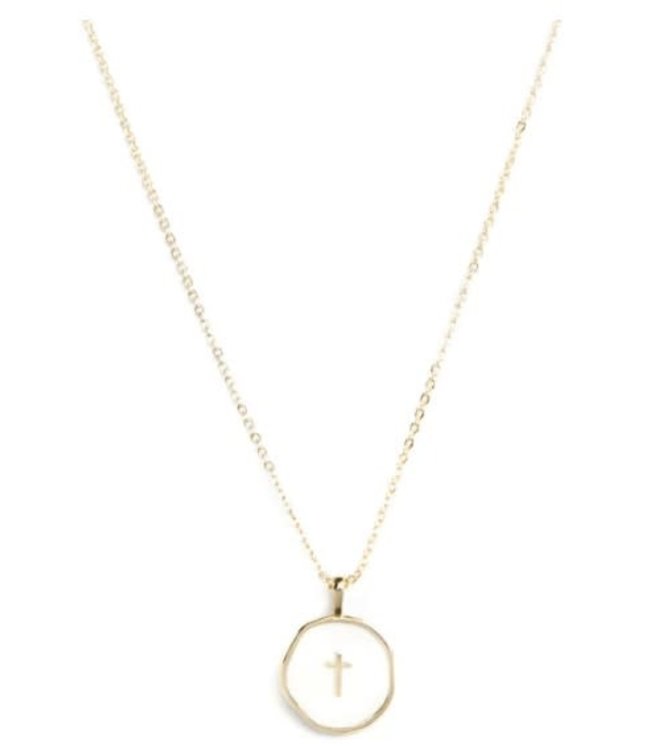 Gold Tiny Cross Pendant Necklace