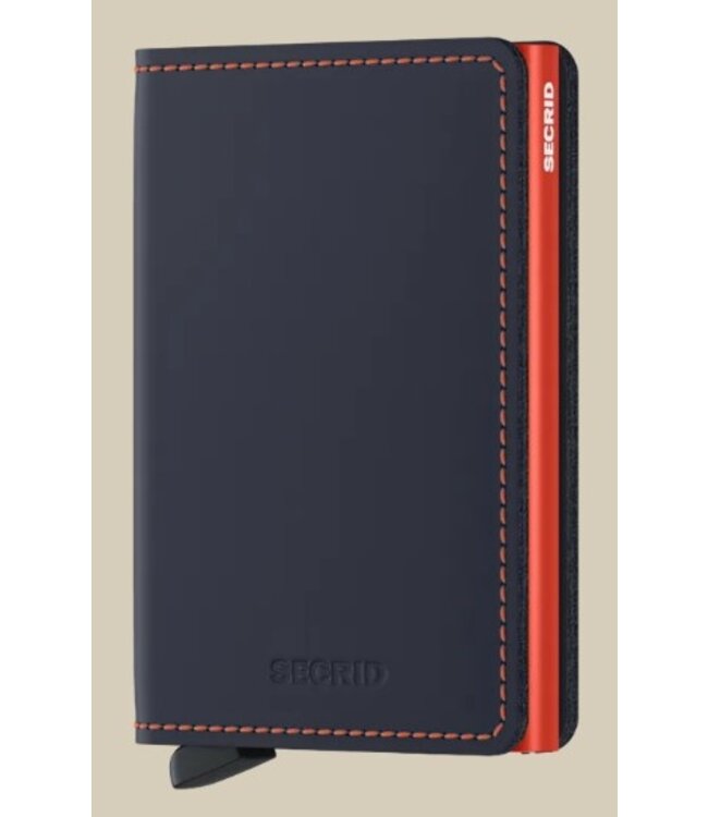 Slimwallet Matte Nightblue & Orange